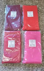 未使用品 カラータイツ 80デニール 4足セット L-LL スカーレット ワインレッド ショッキングピンク レッド