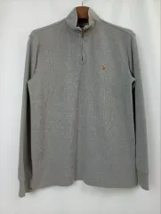 A級/M)POLO RALPH LAUREN ハーフジップアップ タートルネックTシャツ_ハルヴィンテージ7031