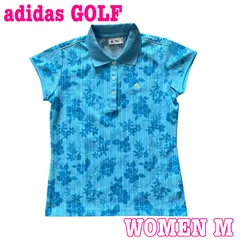 adidas GOLF アディダスゴルフ 半袖 ロゴ刺繍 ボタニカルデザイン 速乾性 ストレッチ ポロシャツ M