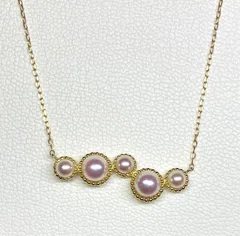 K18YG あこや真珠 ネックレス パール約3.5-5.2mm 新品ジュエリー