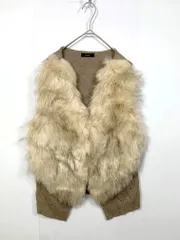 美品 allureville アルアバイル 定価27500円 エコファードッキング ショート ジレ ベスト size2/ベージュ ■■◎レディース