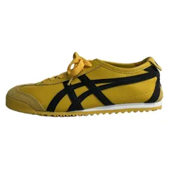 asics Onitsuka Tiger(アシックス・オニツカタイガー) スニーカー EURO39 レディース - ダークイエロー×黒 インソール取外し可 レザー