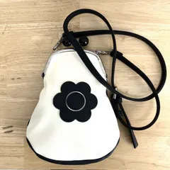 MARY QUANT マリークワント スムースWサイドガマ口 2WAYショルダーバッグ ポシェット 10133823