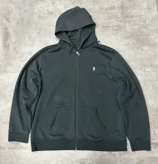 ポロ ラルフローレン ブラック フード ジップアップ