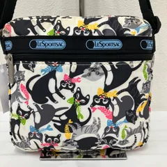 678 LeSportsac　レスポートサック ポシェット　ワンショルダー　肩がけ　斜めがけ　ネコ系　ミニサイズ　ショルダー紐調節可能