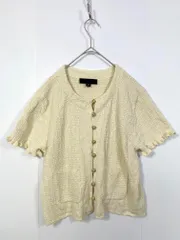 ZARA ザラ 4192/041/712 フリルニット カーディガン sizeL/アイボリー ■■レディース