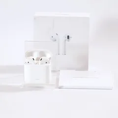 Apple AirPods 第2世代 PV7N2J/A ワイヤレスイヤホン 充電ケース付 A2032 A2031 A1602 動作確認済 中古 名前刻印あり