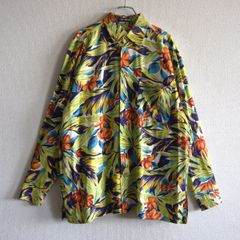 希少！manipuri マニプリ コットンボタニカルプリントブラウス 花柄