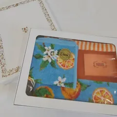 【ER263】NS26　FEILER　フェイラー　ネロリ　ポーチ/ハンカチセット　未使用タグ付