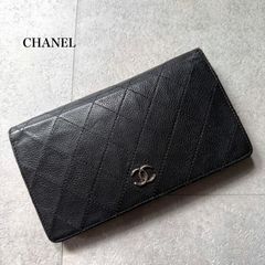 美品✨正規品 CHANELシャネル カンボンライン ココマーク 長財布