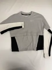 S NIKE ランニング ドライフィット 長袖 Tシャツ グレー