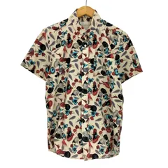 サタデーズサーフニューヨーク SATURDAYS SURF NYC 羽 花プリント 半袖 ボタンダウンシャツ メンズ JPN：S のサムネイル