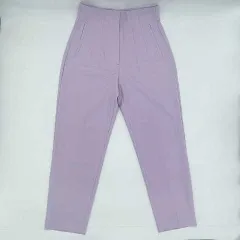 ZARA　ザラ　ハイウエストテパードパンツ　パープル　Mサイズ　〇□