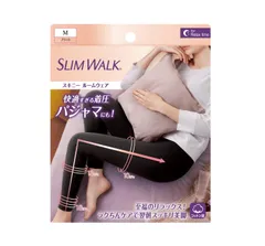 スリムウォーク 着圧レギンス スキニー ルームウェア ブラック M 着圧 レギンス AskDoctors パジャマ テレワーク [Free Size] [ルームウェア ブラック]