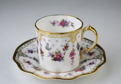 フランス リモージュ 三つ脚デミタスカップ 手描き 1900年代 | Mercari