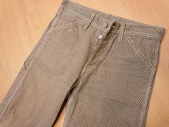 q172★日本製 フラットヘッド PN-04W★ピンストライプ ヒッコリー ぺインターパンツ 29 30★古着 ワーク カーペンター