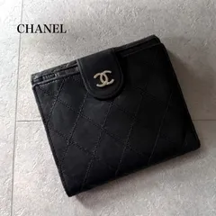 CHANEL シャネル ココマーク ビコローレ 二つ折り財布 ブラック 正規品 CHANEL シャネル ビコローレ ブラック 二つ折り財布 - メルカリ