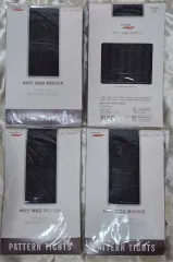 VIVIEN ヘリンボーン パータン タイツ M-L ダークグレー