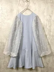 eimy istoire エイミーイストワール 1123630717-0 定価23100円 パールスプリンクルミニ ワンピース sizeF/水色 ■■◎レディース