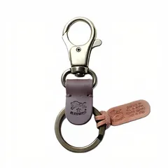 【ギフト対応可】イルビゾンテ IL BISONTE キーリング KEY HOLDER キーホルダー レザー グレー 人気 ブランド おしゃれ 誕生日 記念 プレゼント ギフト 送料無料