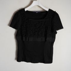 M'S GRACY エムズグレイシー 半袖トップス ブラック バラモチーフ40