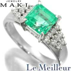 15号 ジュエリーマキ MAKI オパール スクエアカットリング Pt900 