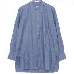 オーバーシルエットサイズ！BONCOURA バンドカラーインディゴドット 