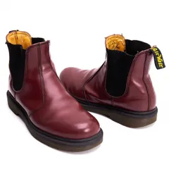 ドクターマーチンDr.Martens レザーサイドゴアチェルシーブーツ 赤茶4(24cm位)