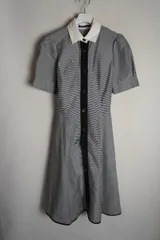Ms GRACY M'S GRACY エムズグレイシー フロント ボタン ストライプ柄 ワンピース 白 サイズ40 1077Q★4