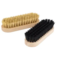 【特価セール】ツインセットブラシ(2個セット) 靴磨き [ミスターミニット] ブラシ天然 豚毛 100% レザー用 革靴用 シューケア ホコリ落とし