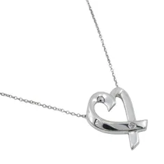 【TIFFANY&Co.】ティファニー ラビングハート 1Pダイヤ パロマ・ピカソ シルバー925×ダイヤモンド レディース 4.3g ネックレス