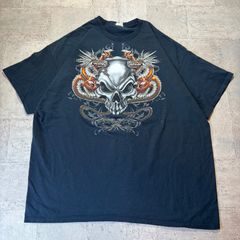 ファイヤー フレイムイーグル Choppers フェードオレンジTシャツ3XL 