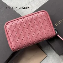 BOTTEGA VENETA ボッテガヴェネタ イントレチャート レザー コインケース 小銭入れ ピンク コンパクトウォレット ミニ財布