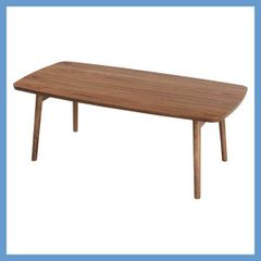 天然木の折りたたみ式座卓（フォールディングセンターテーブル）「W105×D52×H35cm」No.229（トムテシリーズ）／ウォルナット