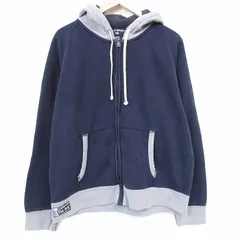 XL/古着 ラルフローレン ポロスポーツ 長袖 ブランド フルジップ スウェット パーカー メンズ 薄紺他 フード内側サーマル【spe】 26feb04