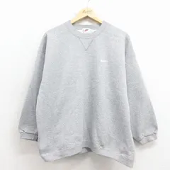 古着 ナイキ NIKE 長袖 スウェット キッズ 子供服 90年代 90s ワンポイントロゴ クルーネック USA製 グレー 霜降り【spe】 26feb04