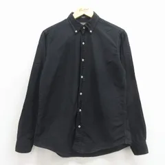 古着 ラルフローレン 長袖 ブランド シャツ キッズ ボーイズ 子供服 90年代 90s ワンポイントロゴ コットン ボタンダウン USA製 黒 26feb04