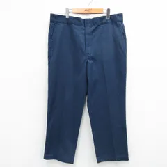 W38/古着 ディッキーズ ワーク パンツ メンズ 紺 26feb05