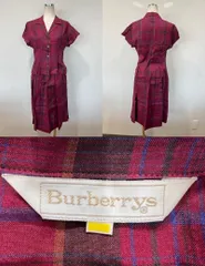 【ヴィンテージ品】Burberry バーバリー チェック柄 セットアップ Sサイズ 麻100％ 夏服_sFX_D0312-F004のサムネイル