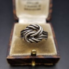 希少 ヴィンテージ シルバー ワイヤー リング アメリカ ユーロ