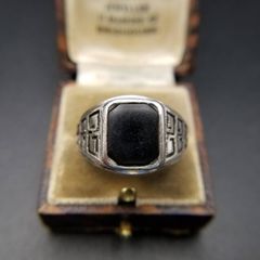 Maison Marglela Paris silver Black ring - メルカリ
