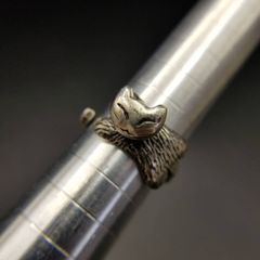 希少】GUCCI キャットヘッドリング 13号 ミケーレ期 - メルカリ