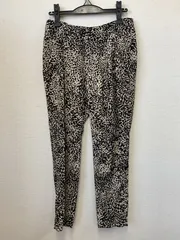 F26 新品未使用 アウトレット品  サンプル品 qualite カリテ レオパード ヒョウ柄パンツ 総柄 ベージュ＆ブラックのサムネイル