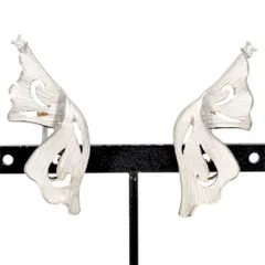 田村俊一 Shun イチョウ モチーフ ピアス ダイヤモンド 0.03ct Pt900 8.5g K18YG プラチナ イエローゴールド バタフライ レディース【中古】