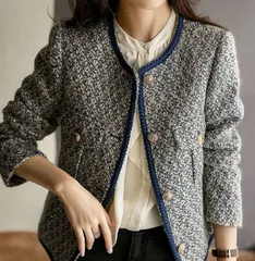 ジャケット レディース ノーカラージャケット アウター ツイード ママスーツ 春アウター ノーカラー 春 秋 冬 高級感 上品 フォーマル オフィスカジュアル 裏地付き 通勤 オフィス OL ビジネス 入学式 入園式 卒業式 卒園式 七五三 デート