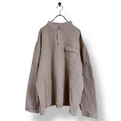 SHIFT UP シフトアップ スウェット トレーナー スタンドネック ハーフボタン 無地 裏起毛 ベージュ 2L XL相当 メンズ 大きめ ビッグサイズ カジュアル シンプル 秋 冬 防寒 あったか ゆったり 長袖 プルオーバー