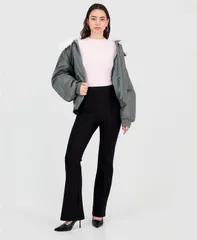バースリー レディース ボトムス カジュアルパンツ Bar III Womens PullOn Flare Pants Deep Black ブラック
