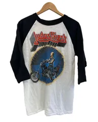 バンド band 80's judas priest ジューダス・プリースト ラグラン Tシャツ 白 Tシャツ ホワイト Lサイズ 101MT-6010