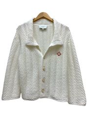 CASABLANCA WAVE TEXTURE SHIRT ニットポロシャツ - メルカリ