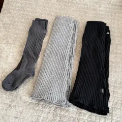 アンダール レディース ニット レッグウォーマー 2個 / ロング ソックス 靴下 1個 セット